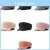 Solid Beret Color Hat Unisex Cotton Winter Knitted Flat Cap For Outdoor Wear