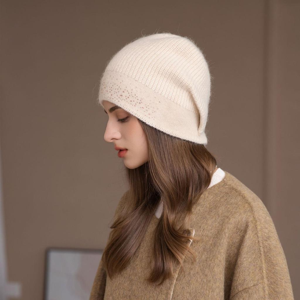 Women's Winter New Wool Hat Women's Autumn and Winter Thermal Hat Fashion Knitted Stacking Hat