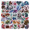 50/100 Peças Adesivos de Animais Tropicais Étnicos HD Pintados à Mão para Recompensa Caixa de Papelaria Telefone Mala Copo Carro Decalques Removíveis