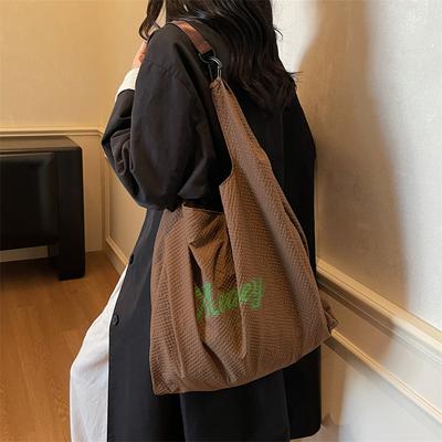 Korean Version Canvas Bag 2025 Summer New Japanese Commuter Large-capacity Shoulder Bag Tote Bag Letter Tote Bag