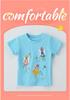 Girls' Floral Embroidery Cotton T-shirt - European & American Style, Summer Sportswear Pullover