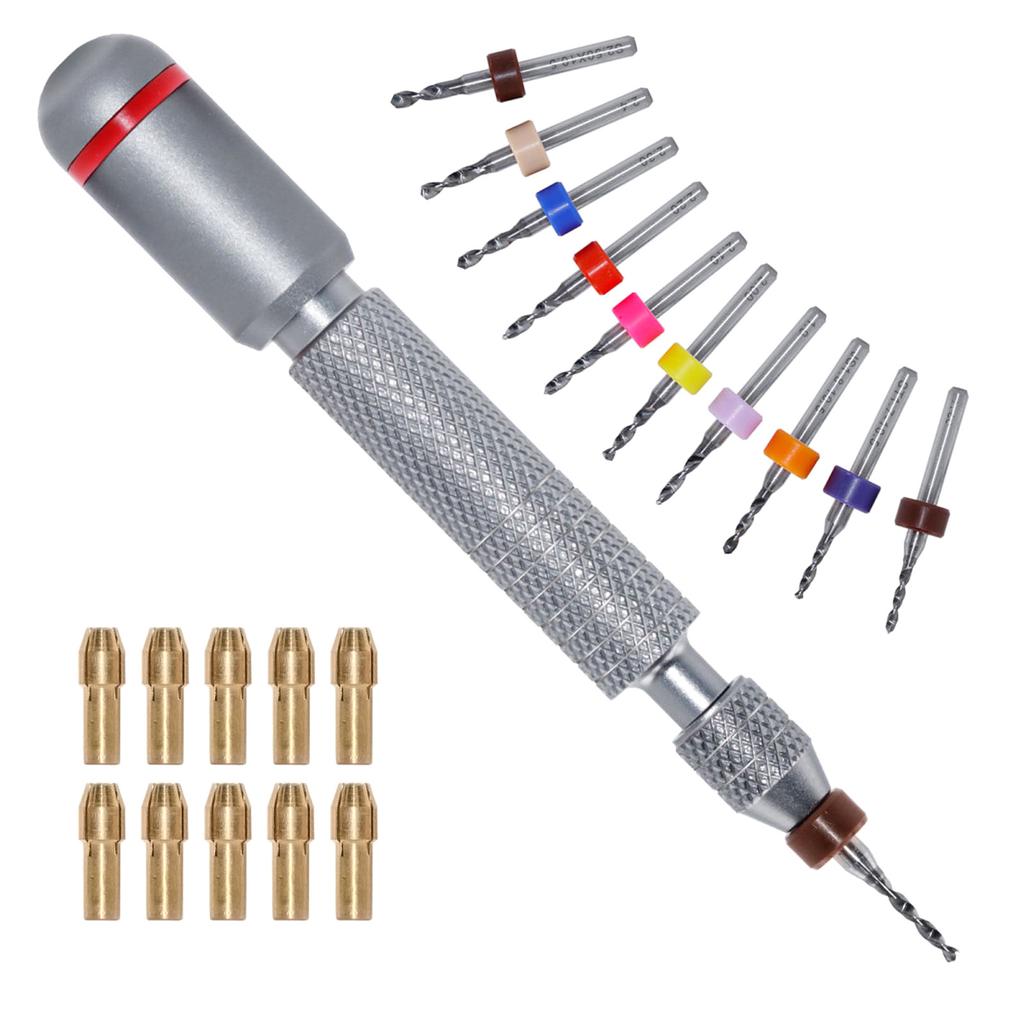 Double Bearing Rotary Drill Kit Suitable For Precise Crafting On Amber Wood Plastic With Ergonomic Grip And Alloy Steel