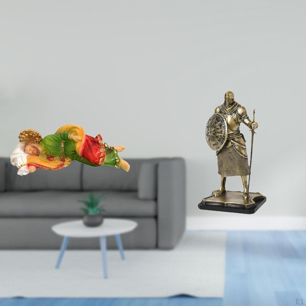 Resin Joseph Knight Statue Figure Sleeping Jesus Sculpture European Decorative Figurine for