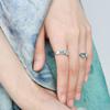 Unique Design Heart Shaped Zircon Ring For Women Adjustable Fashionable Stylish And Chic