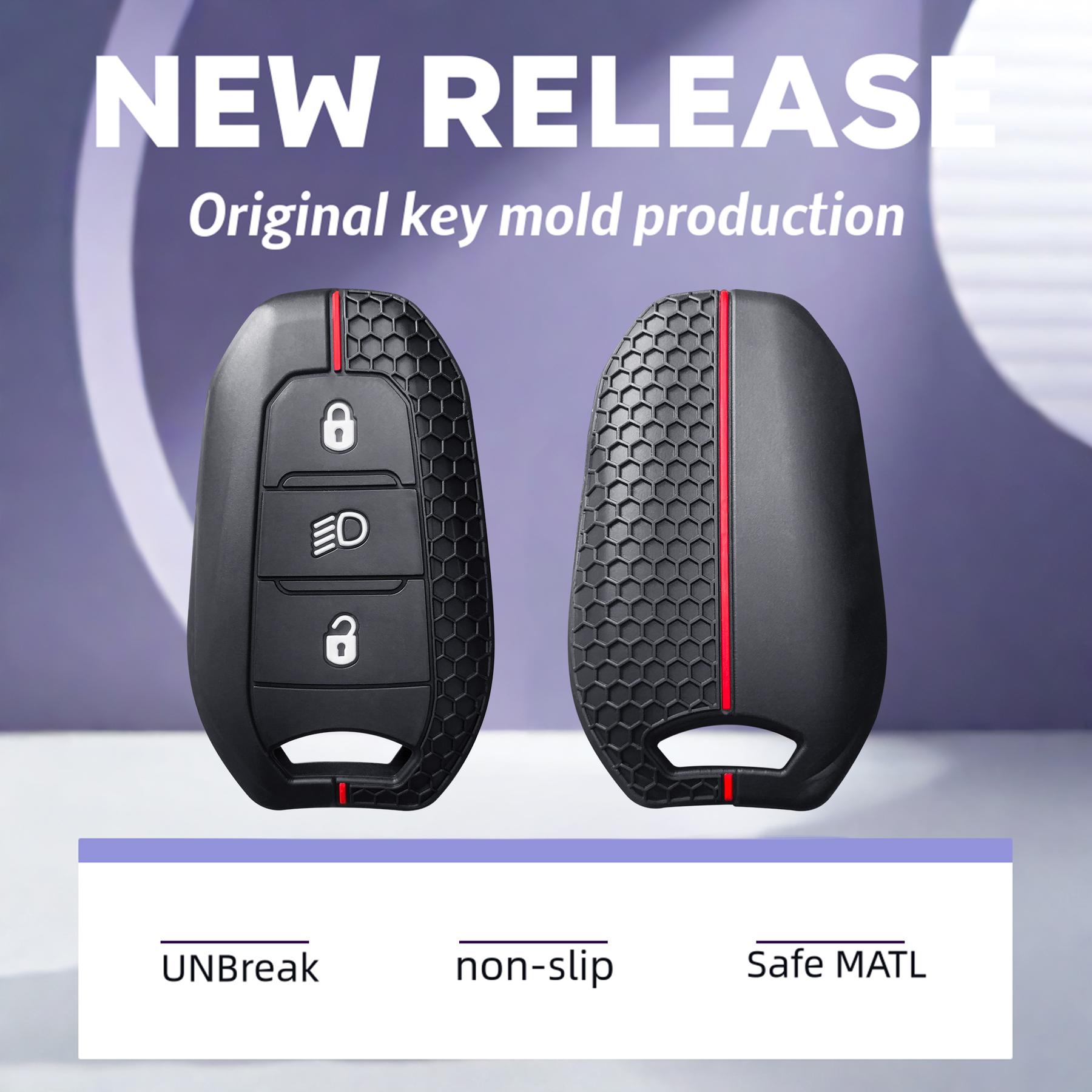 

Silicone Key Caps Keychain Key Case Cover For Peugeot 3008 207 208 2008 508 408 308 407 307 206 For Citroen C3 C5 X7 C4 C2 C8