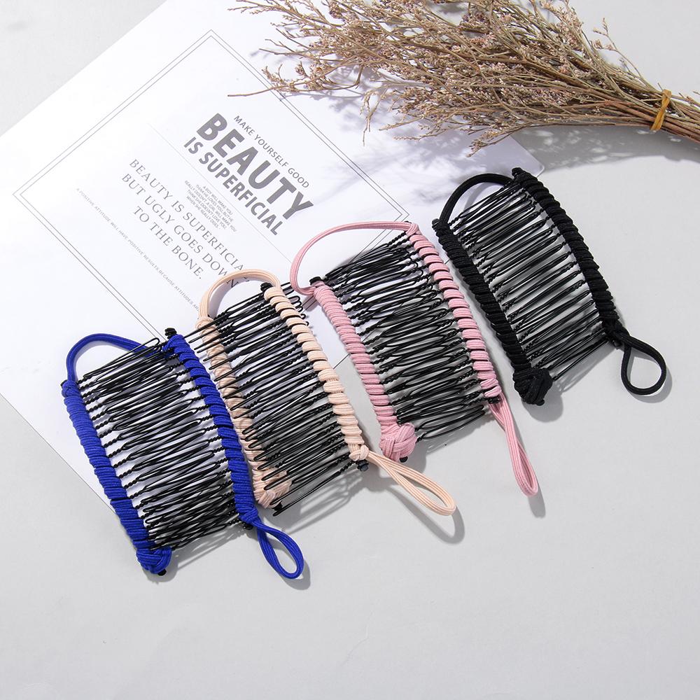 Women Girls Big Size Hair Accessories Hairpin Vintage Stretchable Banana Hair Clip Lazy Hair Comb