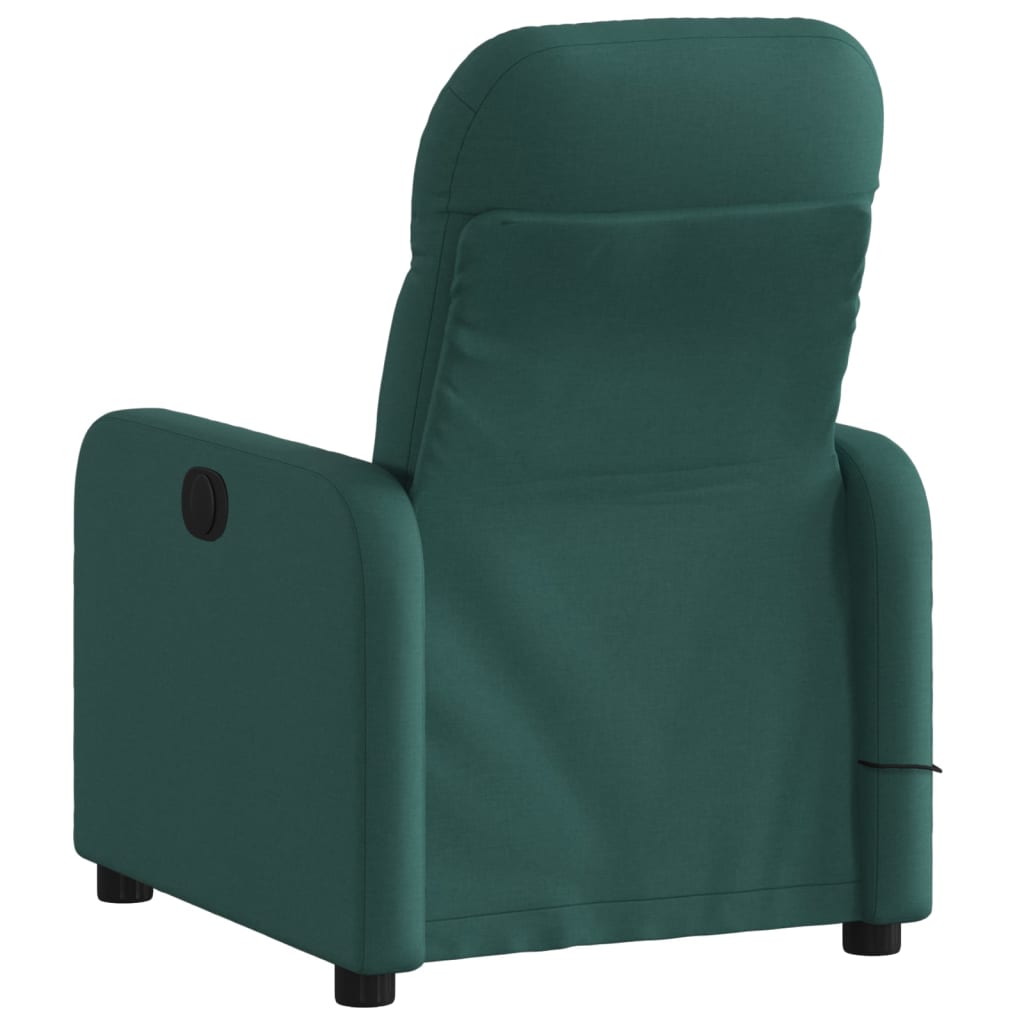Massage Relax Chair Dark Green Fabric
