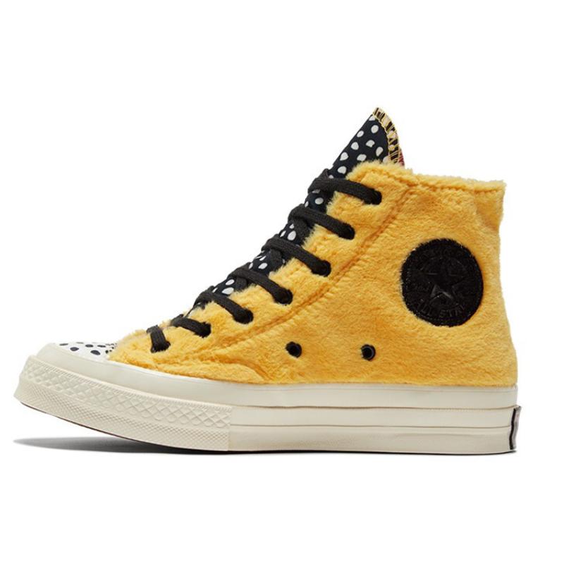

Converse 1970s Chuck Taylor All Star Trendy Non-Slip Abrasion Resistant High Top Espadrilles Women s Yellow & Black 37