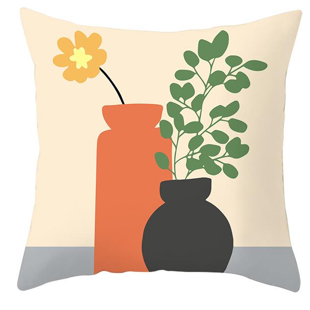 Nordic Style Abstract Flower Geometric Pillowcase Home Sofa Pillow Cushion Cover