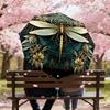 1PC Dragonfly Art Nouveau Automatic Open/Close Umbrella with Windproof, 8-Rib Sturdy Canopy, Durable Ribs, Fashionable Design1314A
