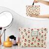 VOCOSTE Floral Print Makeup Large Capacity Makeup Pouch for Coin and Red Bag, Women, Purse, Foundation, Lipstick, Brushes,