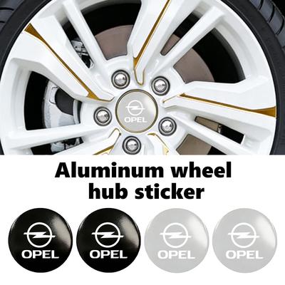 Aluminium-Abzeichen Auto Radnabenabdeckung Aufkleber Radkappen Decals Für Insignia Astra G J F K Vectra C H Corsa C B D Omega
