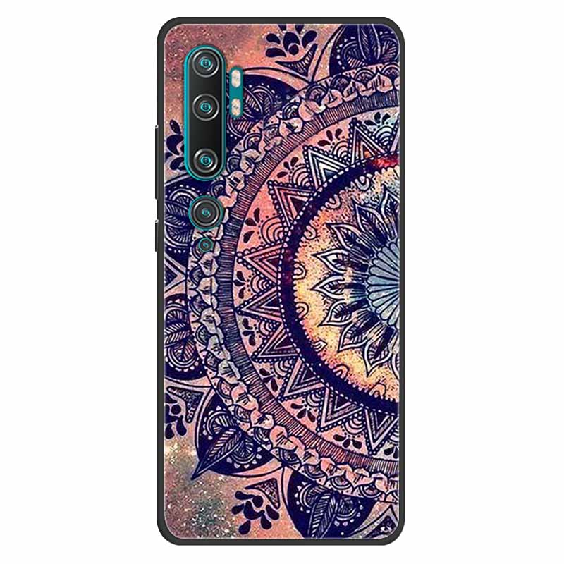 For Xiaomi Mi Note 10 Case Silicone Soft Owl Lion TPU Fashion Back Cover For Xiaomi Mi Note10 Cases Protective Printed Covers