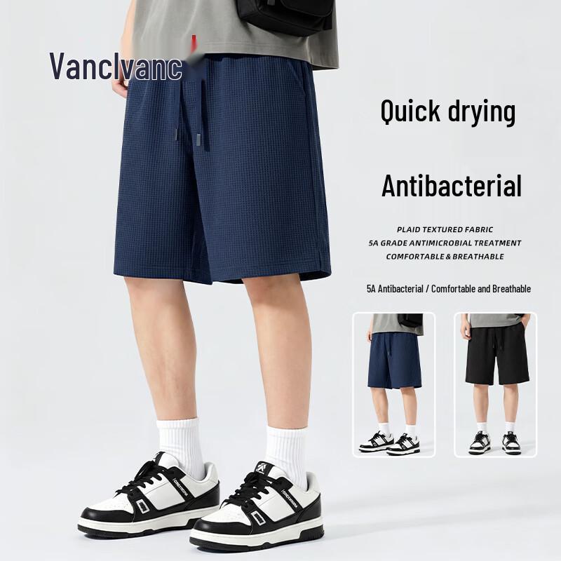 VANCL Men s Quick-Dry Sports & Casual Five-Point Shorts M темно-синий