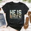 He Is Risen Matthew Easter T Shirt for Women Christian Religious Graphic Tees Casual Short Sleeve Faith Based Holiday Tops