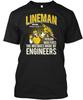 Lineman Fixes Mistakes By Engineer TTshirt Made In the USA Size S To 5XL
