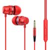3,5 mm kablet øretelefon med kraftig bass stereovolumkontroll hodetelefon med mikrofon