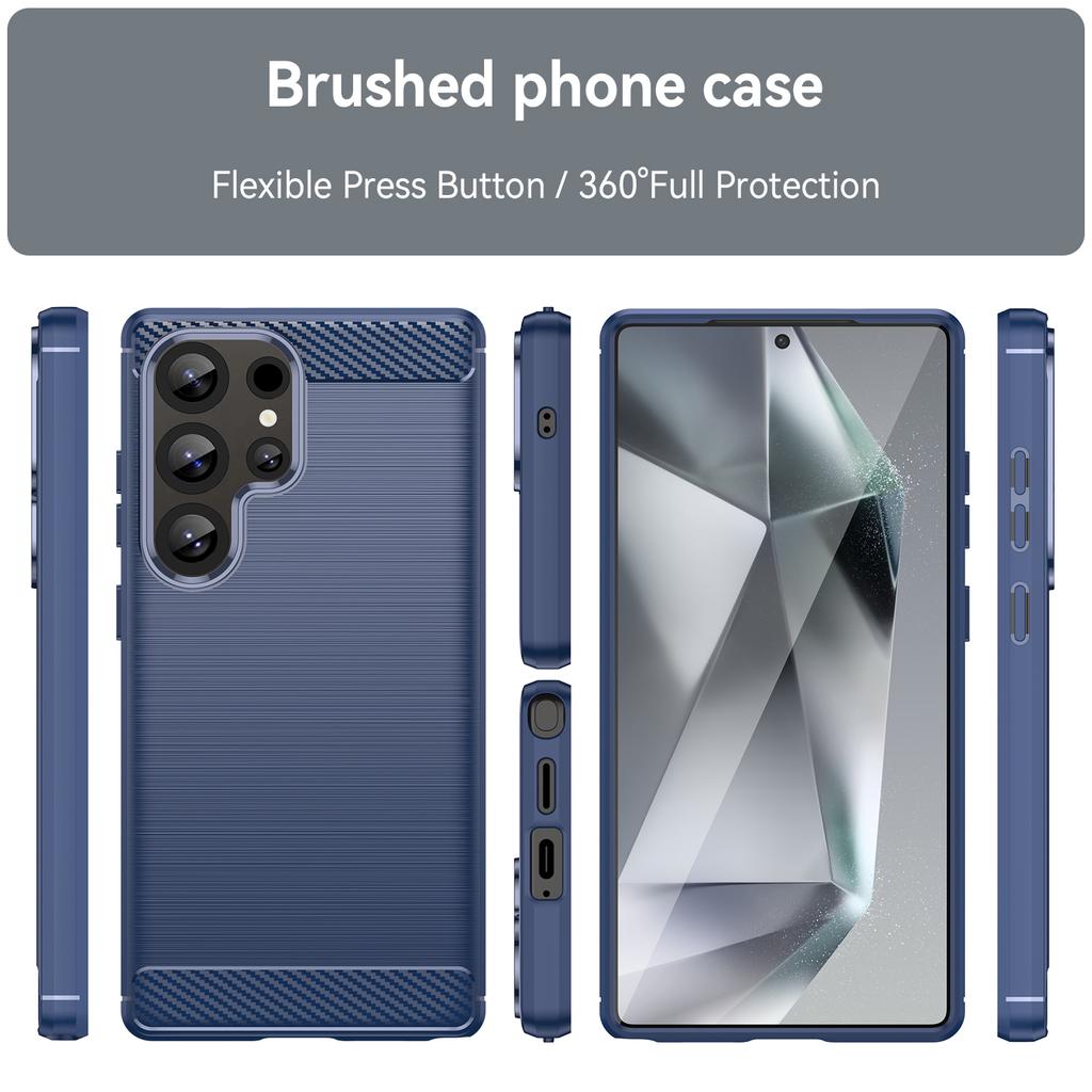 Samsung Galaxy S25 Ultra Case,Flexible TPU Fiber Protective Cover for Samsung Galaxy S25 Ultra