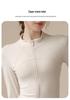 Women's Quick-Dry Stand Collar Zipper Jacket - Slim Fit Long Sleeve Sportswear