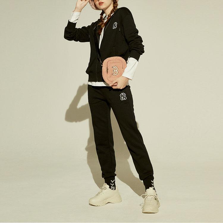 New MLB Knitted Sweatpants Unisex Black 31TP07061-50L