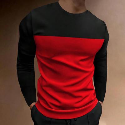 Frühling Herbst T-Shirt Casual 3D Druck Herren Pullover T-Shirts Slim Fashion Trend Einfache Herren Tops Langarm