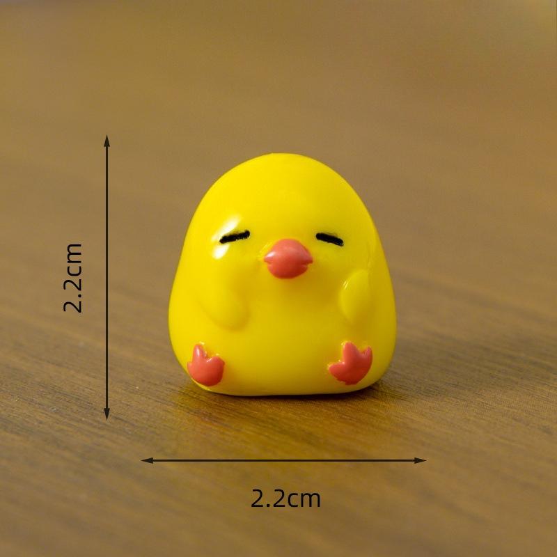 

Micro-landscape Decorative Items, Chef s Duckling Home Desktop, Creative Car Resin Craft Decorative Items Sleeping duckling
