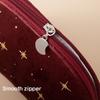 Large Capacity Women Toiletry Bag Portable Hot Stamping Star Pattern Clutch Bag Soft Velvet Beauty Case Pouch