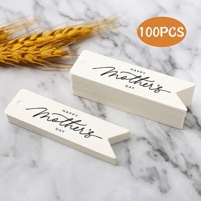 100 Stück Frohen Muttertag Geschenkanhänger, Muttertags-Hängeetiketten für DIY-Bastelarbeiten Mutter Party Geschenkverpackung