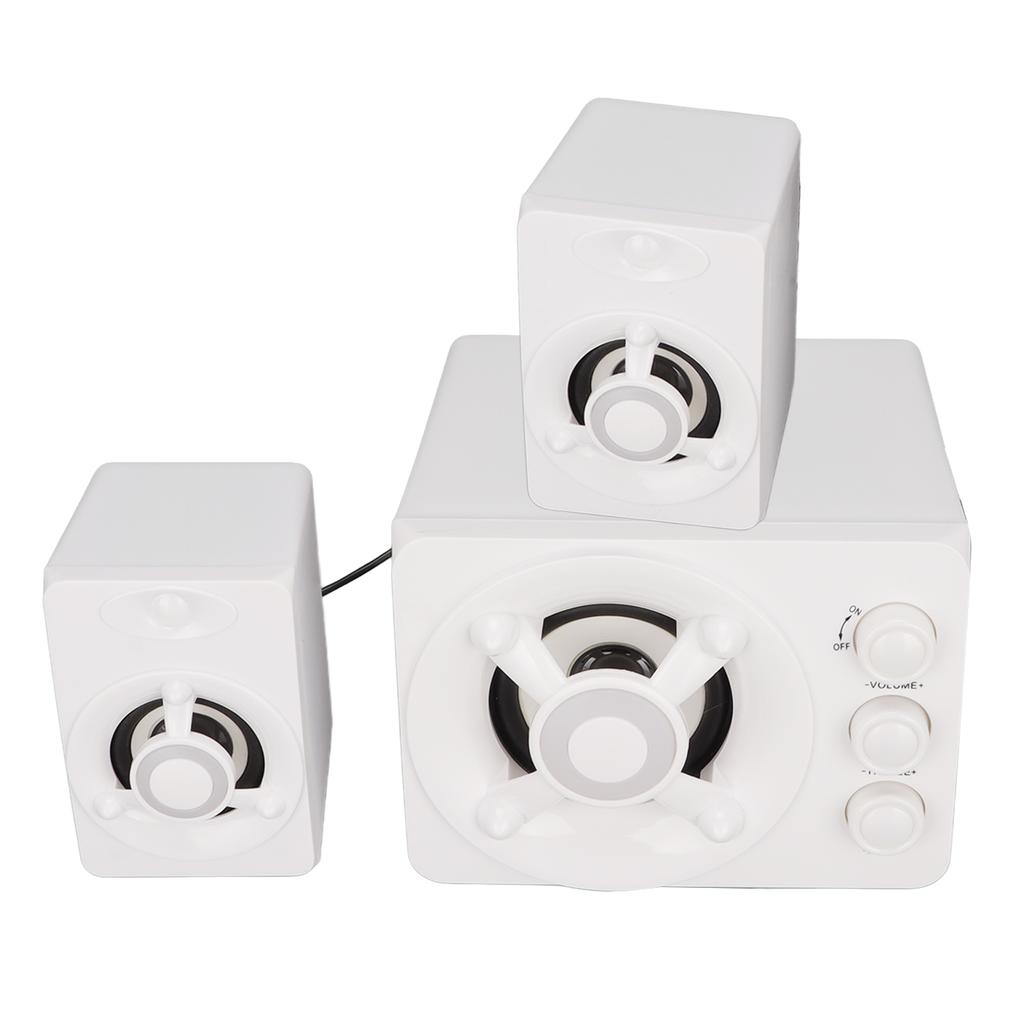 Computer Speaker 2.1 USB Powered Stereo Subwoofer Multimedia Wired Speaker with RGB LED Light for PC Laptop