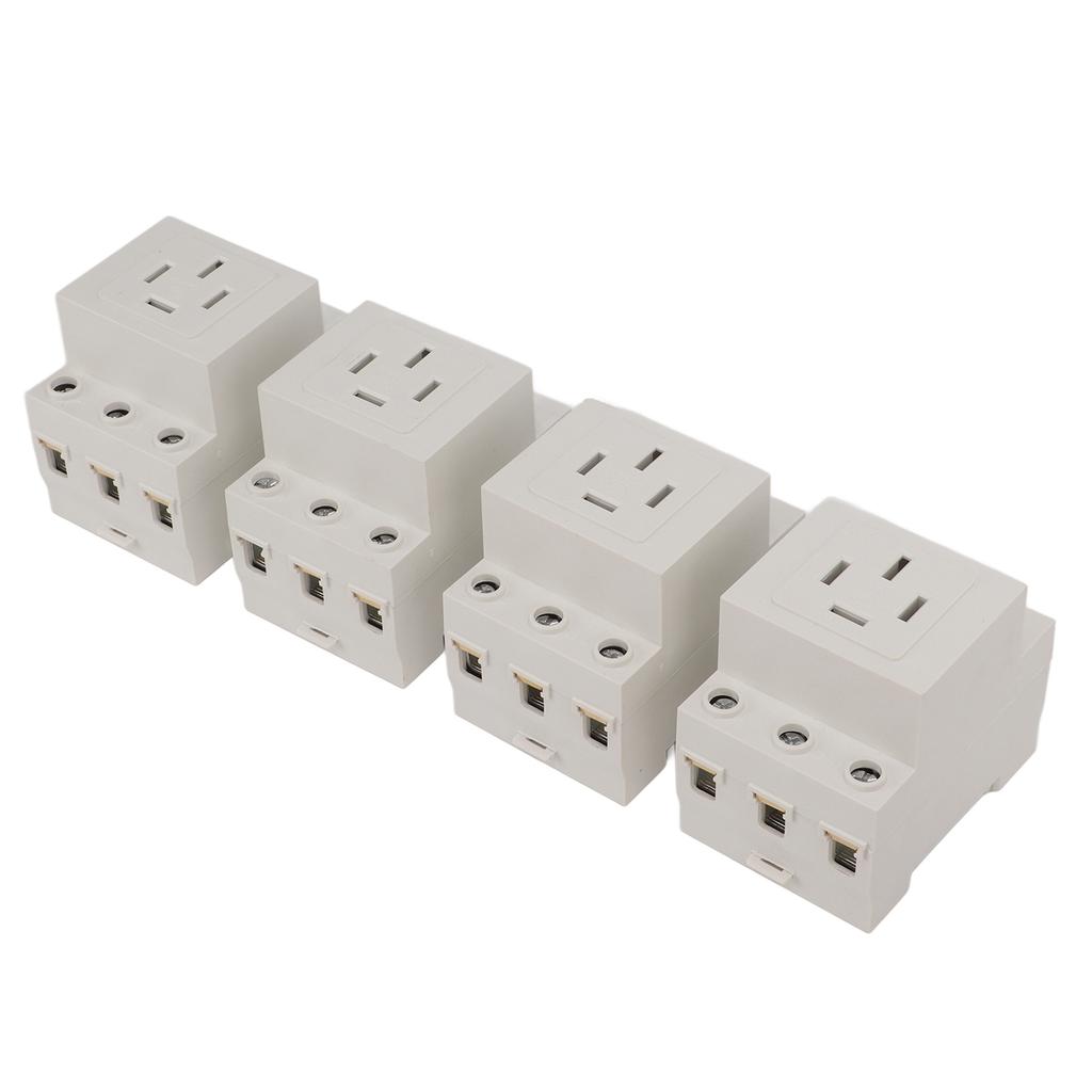 Steckdosen-Timer Schwer entflammbares Material Hohe Überlastkapazität Einfache Installation Elektrische Steckdose 440VAC30‑416(4 Stück)