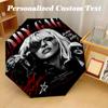 Portable Auto Folding Umbrella,Lady Gaga 8 Rib Waterproof Umbrella For Camping Commute
