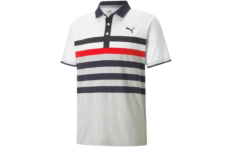PUMA MATTR Polo Shirt Men s Gray White 599115-01 XL