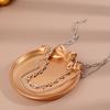 Retro High-End Double Chain Pig Nose Necklace Female Collarbone Chain Niche Design Accessories