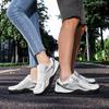 TUINANLE Couple Unisex Wide Toe Sneakers Breathable Mesh Lightweight Black All Day Comfort Casual Walking Shoes for Daily Outdoor
