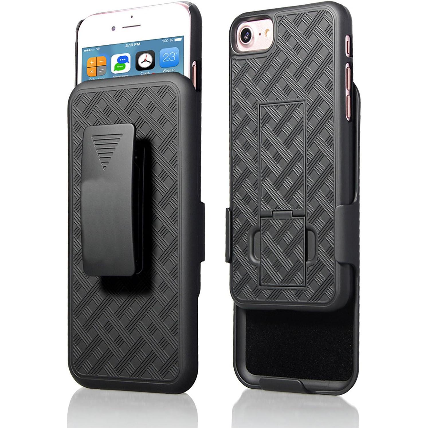 

For iPhone SE SE2 SE3 ShockProof Heavy Duty Armour Tough Stand Case With Belt Clip For iPhone 7/8/6/6S