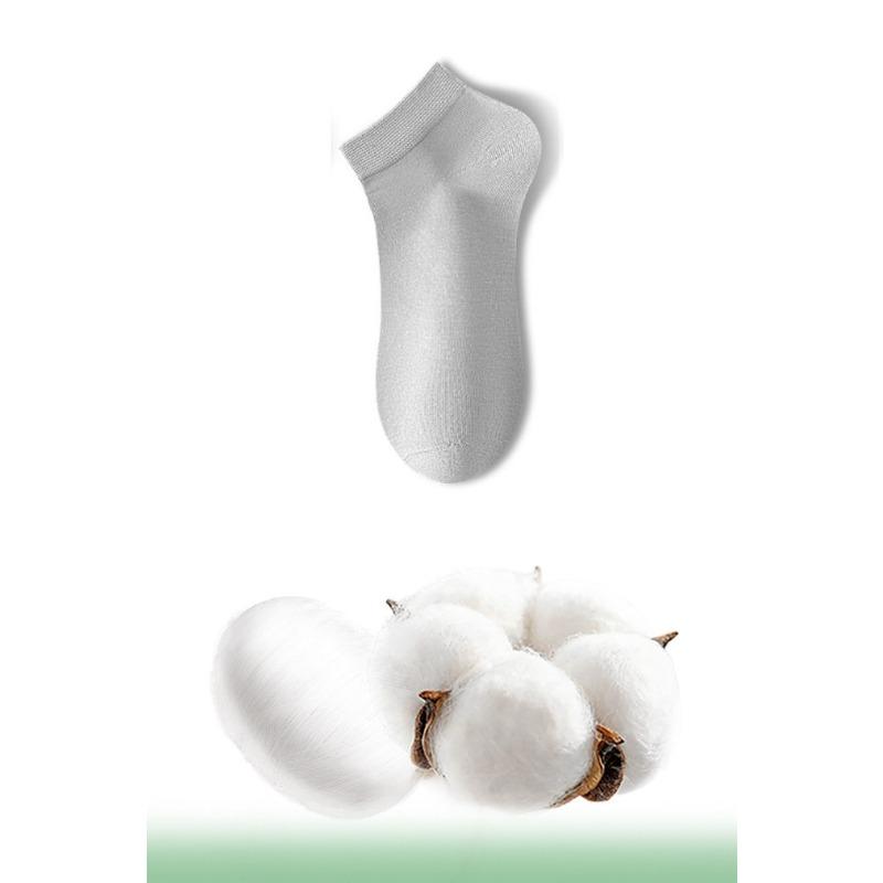 Summer Men's Anti-Bacterial, Breathable, Sweat-Wicking Short-Sleeved Silk-Cotton Socks for Men, Odor-Resistant, Cool-Feeling Short-Sleeved Socks