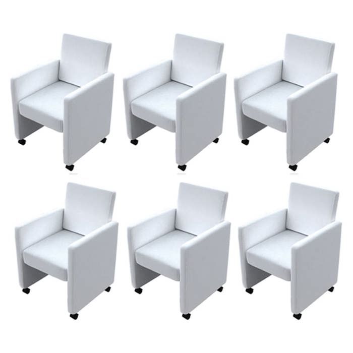 White Swivel Chair (set of 6) 160186
