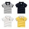 Boys Striped Polo Shirt Short Sleeve Casual Collared T Shirt Fashion Summer Top Clothing for Toddler and Kids