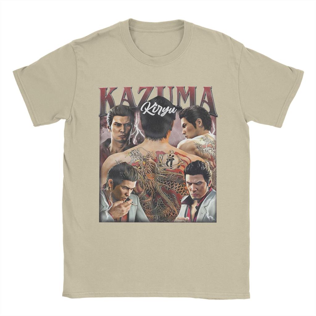 Leisure YAKUZA Kazuma Kiryu Vintage Bootleg Style TShirt Men Pure Cotton T Shirt Short Sleeve Tee Shirt Gift Idea Tops