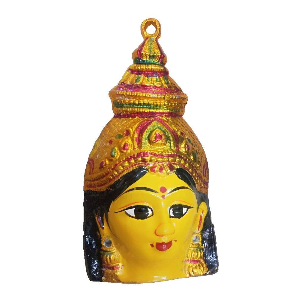 @ Yellow Ammavari Face Varalakshmi For Pooja Hanging 70Gm Zr-7051-60%Off
