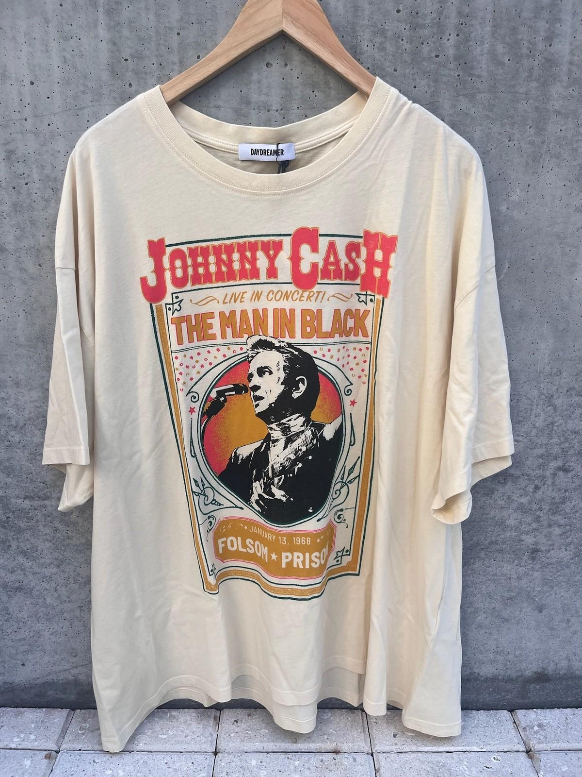 Johnny Cash Live in Concert Rare Design White Unisex T shirt Reprint WA3320 S