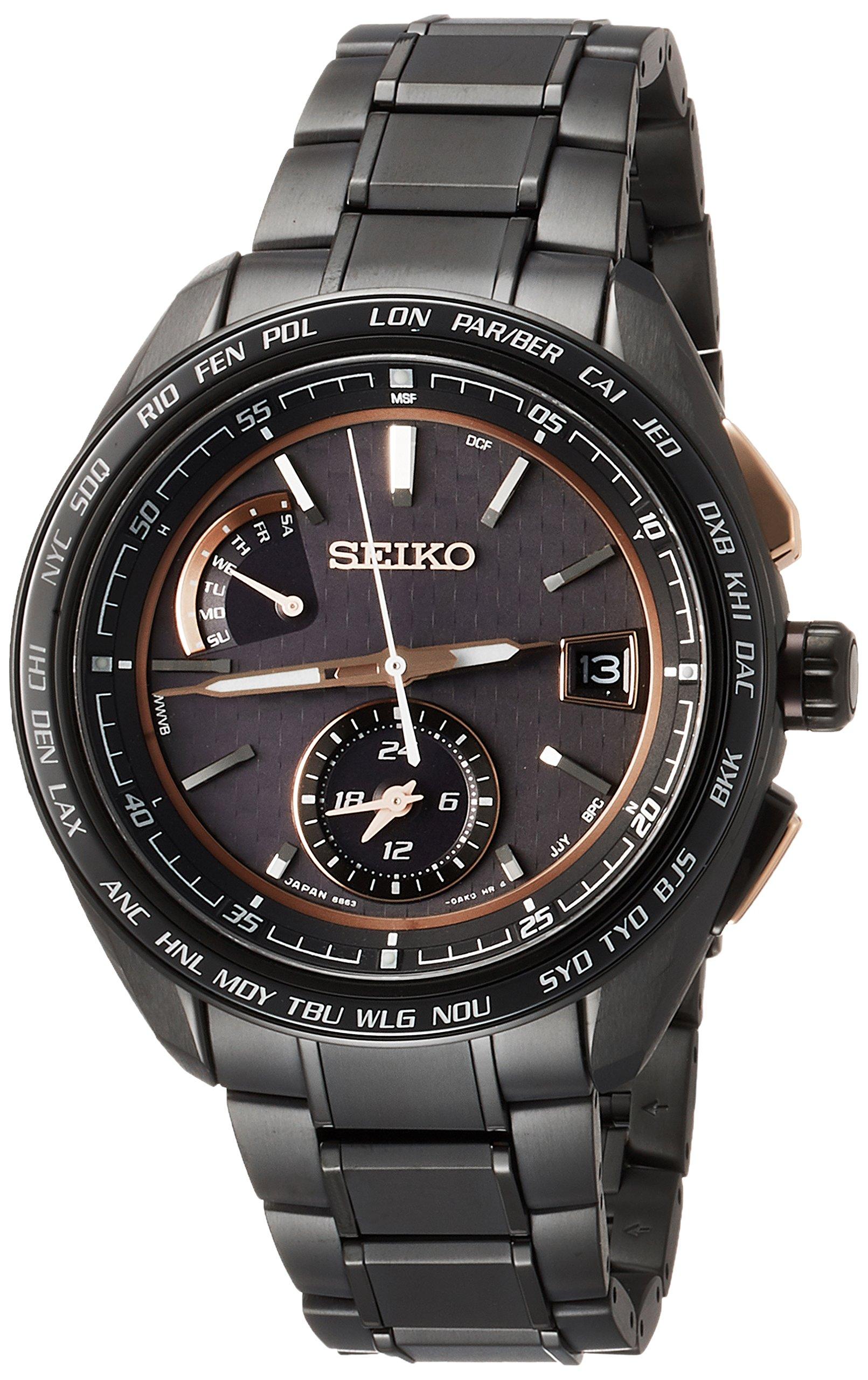 

Brightz Solar Radio Sporty Line Чорний циферблат Титанова модель Сапфірове скло SAGA263 Чорний [Годинник Seiko] Чоловічі карбонові