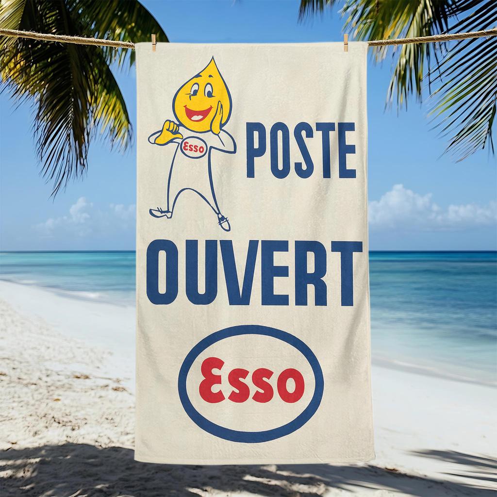 Fashion E-Essos Motor Oil Printed Towel,Quick Drying Beach Towels Are Suitable For Swimming Pools Camping Yoga And The Gym