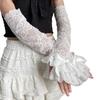 Punk Fingerless Gloves Lace Wrist Gloves Bride Wrist Warmer Gloves for Halloween Masquerades Proms Gloves