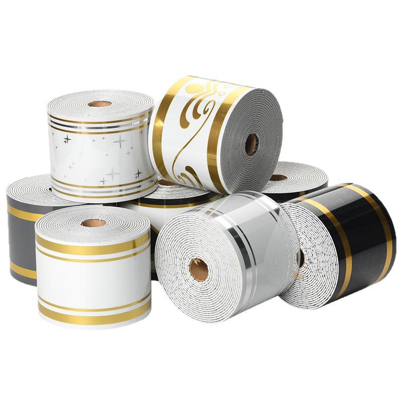 10cm X 5m Self-Adhesive Wall Sticker Roll: Tile Skirting Board & Corner Decoration