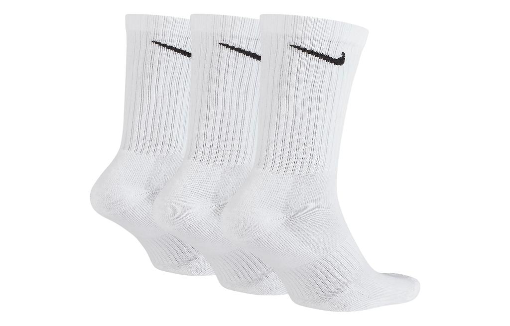Nike Everyday Cushion Crew Knee High Socks Unisex Combo Set White SX7664-100