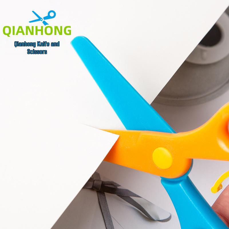 Children's Safety Scissors: All-Plastic, Anti-Pinch, Straight Edge for Kindergarten and Students