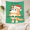 Bluey Personalized Name Tapestry Cozy Personalized Tapestry Easy To Hang Ideal for Studio Apartment Multi-purpose for All Occasions