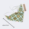 Multicolor Lace Hair Scarf French Pastoral Style Crochet Triangle Headscarf  Spring Outing