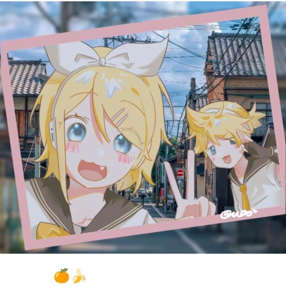 Piapro Characters Acrylic Transparent Card Kagamine Rin Kagamine Len Anime Peripherals Fashion High Definition Photo Decoration